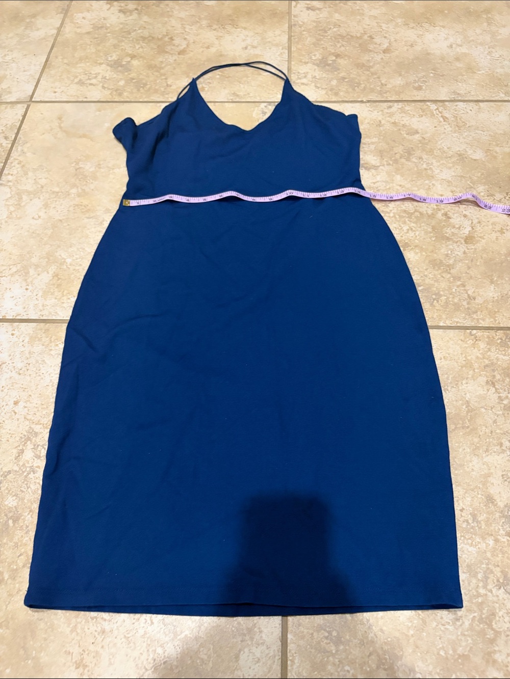free press Navy Backless Halter Dress navy blue
